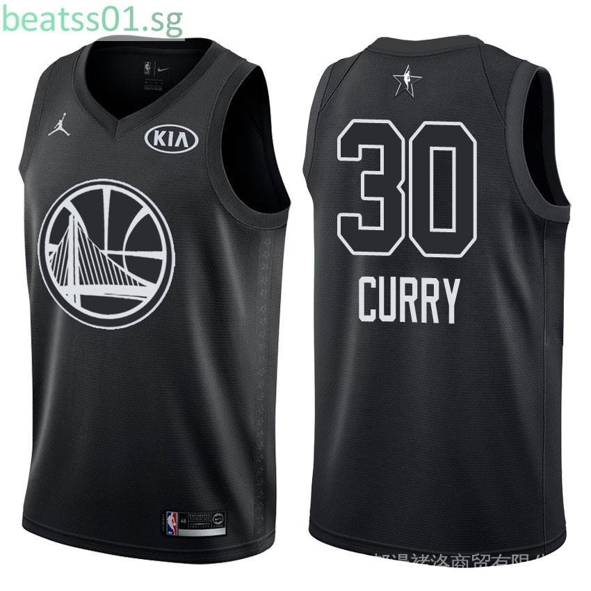 Áo Bóng Rổ NBA Jersey 2018 All Star State Warriors Stephen Curry #Áo Thể Thao Sát Nách Màu Đen Size S-XXL aVIJ 30 Cá Tính