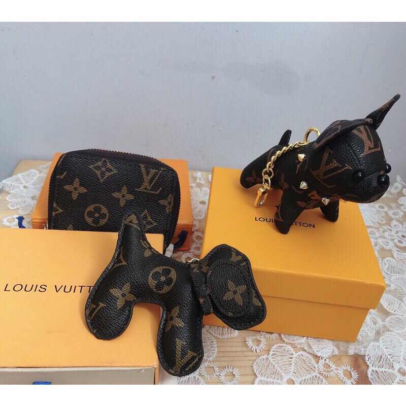 Ví thẻ, Phụ Kiện Túi, Móc khoá, Ví Nhỏ Khoá Kéo LV Siêu Xinh