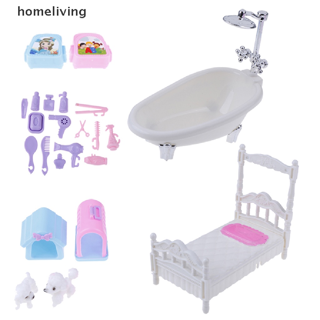 Bộ Đồ Nội Thất Bằng Nhựa Tỉ Lệ 1 / 6 Trang Trí Nhà Búp Bê diy