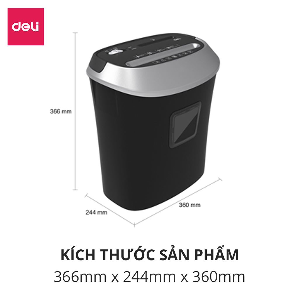 Máy Hủy Tài Liệu Cao Cấp Deli Chính Hãng - Phù Hợp Cho Bảo Mật Giấy Tờ Trong Doanh Nghiệp, Văn Phòng, Nhà Trường - E9948