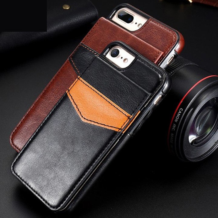 Bao da Iphone 6, 7, 8, Plus, X, Xs, Xs Max kiêm ví đựng tiền, thẻ, card rất tiện lợi mStar