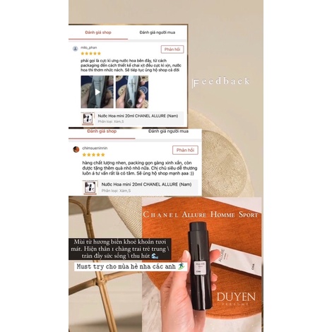 Nước Hoa mini 20ml CHANEL ALLURE (Nam) | BigBuy360 - bigbuy360.vn