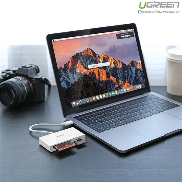 Đầu đọc thẻ USB Type-C cho thẻ nhớ TF/SD/CF/MS Ugreen 40444 cao cấp