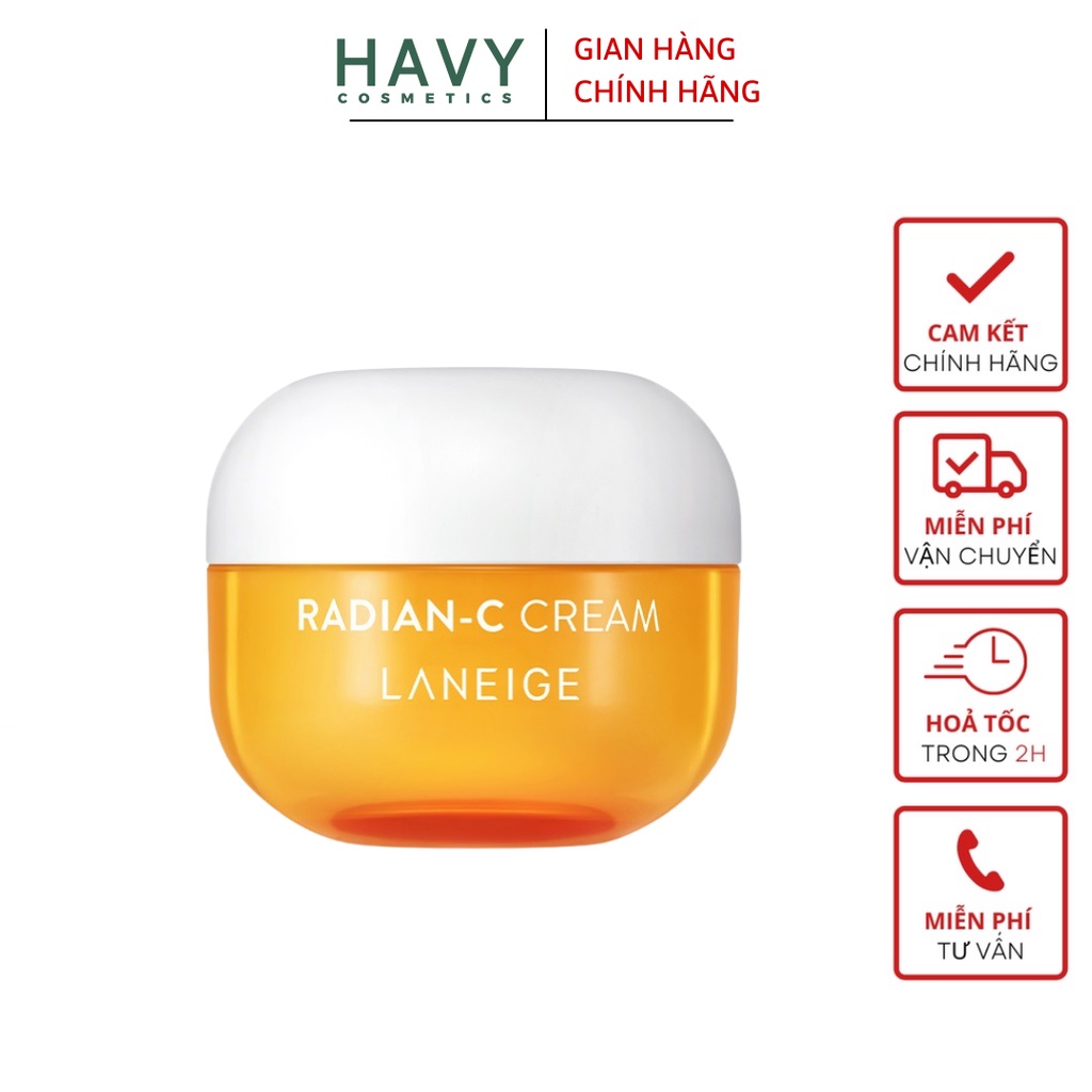 Kem Dưỡng Trắng Làm Mờ Thâm Sạm Laneige Radian-C Cream 30ml Giảm Vết Thâm Nám Làm Sáng Da Hiệu Quả