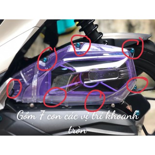 Combo 7 con ốc gr5 răng xoắn bắt pô e vario & click