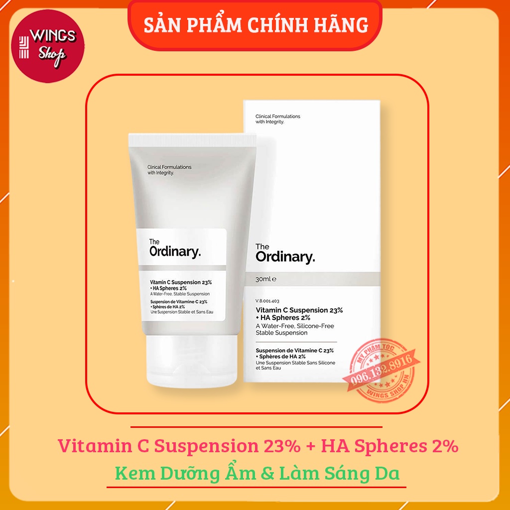 Kem Dưỡng Ẩm Và Làm Sáng Da The Ordinary Vitamin C Suspension 23% + HA Spheres 2% | Wings Shop