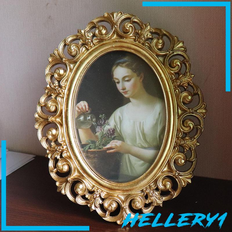 [Hellery1] Khung Ảnh Nhựa Resin Cổ Điển Treo Tường Nghệ Thuật Sang Trọng