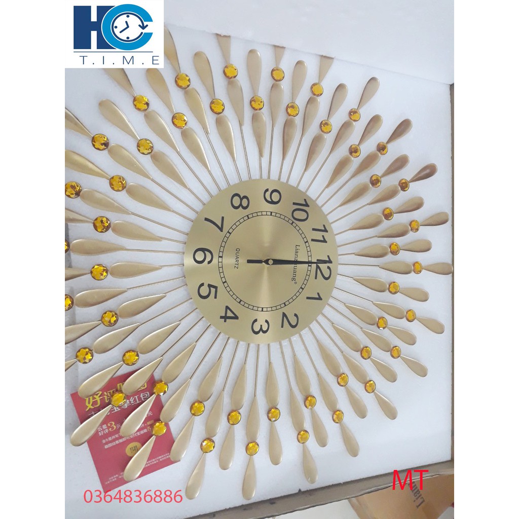 Đồng hồ treo tường trang trí giọt nước MT kích thước 70x70 cm
