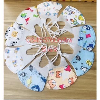 TÚI 10 KHẨU TRANG TRẺ EM 3D BÉ 0-12 TUỔI ( mix màu)
