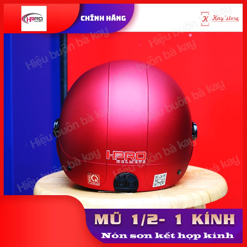 Mũ, nón bảo hiểm sơn HP 02K - 1 kính dành cho nam và nữ
