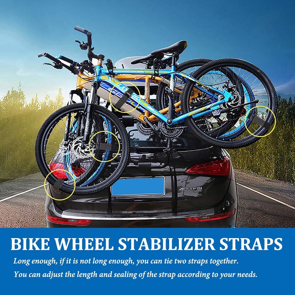 Bộ 2 dây đai cố định bánh xe đạp chất lượng cao có thể điều chỉnh nhiều màu sắc