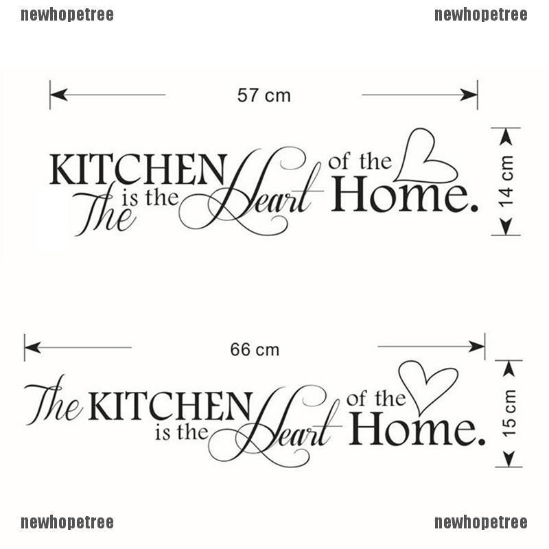 Decal Dán Tường Với Dòng Chữ Kitchen Is the Heart of