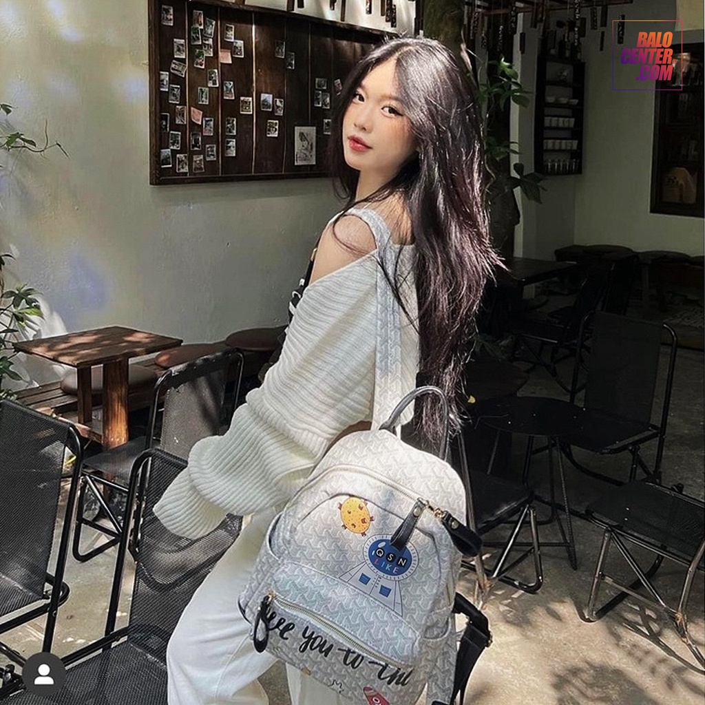 Balo Nữ Đi Học Thời Trang Edmond Maison QSN Love You To The Space 2 Size M - L ( Hàng Auth Order Có Sẵn )