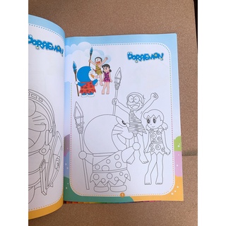 Sách - Combo tô màu Doraemon (2 quyển) + bán kèm hộp sáp màu