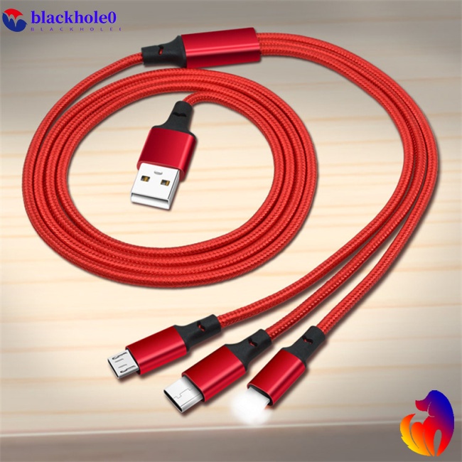 Dây Cáp Sạc Nhanh 2a Lõi Đồng 3 Trong 1 Chống Trầy Dành Cho Điện Thoại Di Động