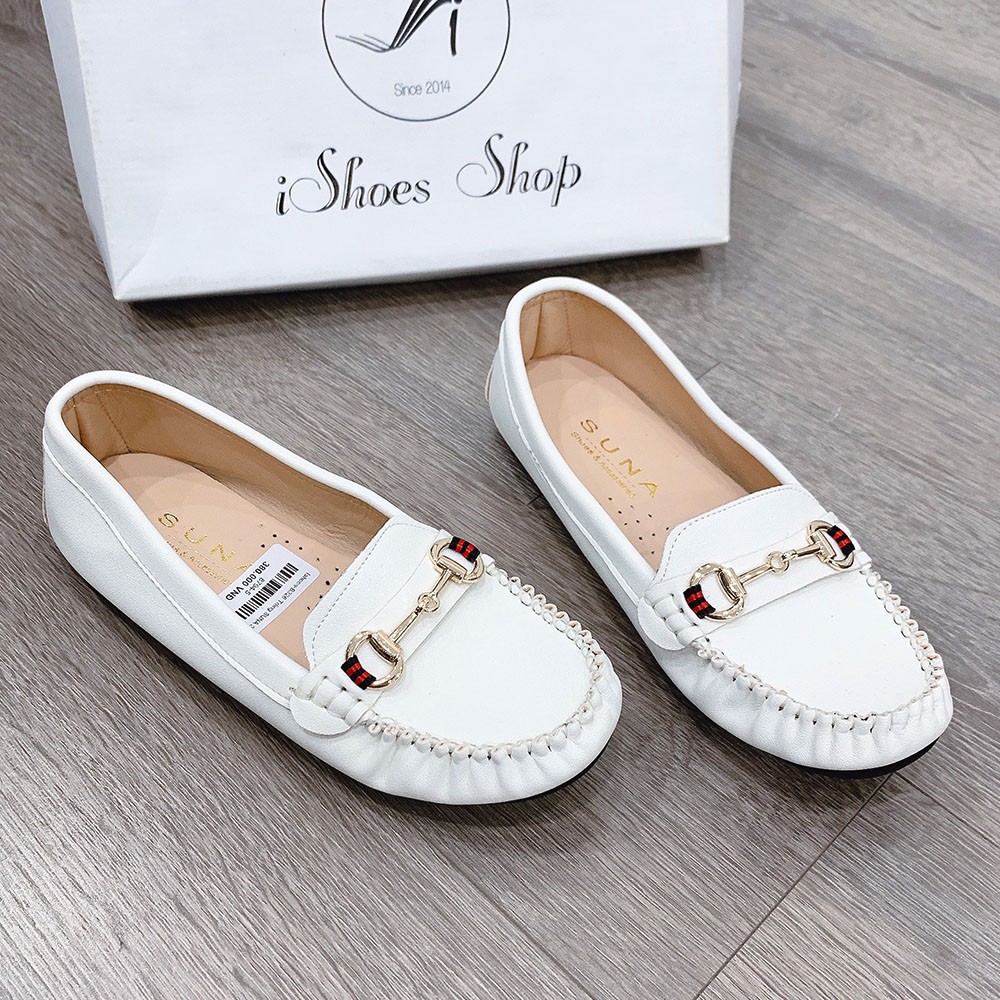 Giày mọi moccasin nữ da lì trẻ trung , năng động SUNA B326 | BigBuy360 - bigbuy360.vn