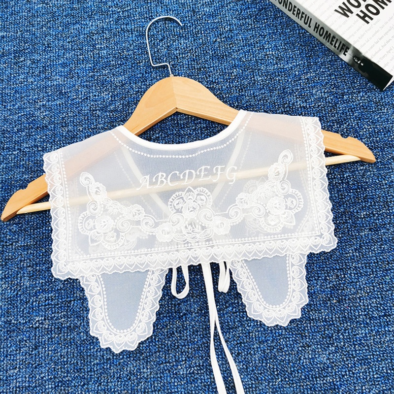 Khăn Choàng Cổ Hai Lớp Họa Tiết Thêu Hoa Cổ Điển Dành Cho Nữ