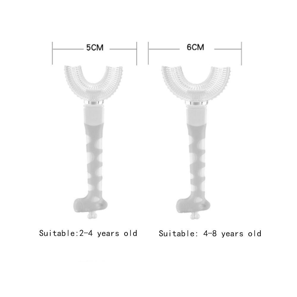 Bàn Chải Đánh Răng Silicone Hình Chữ U Đơn Giản Cho Bé 2-8 Tuổi