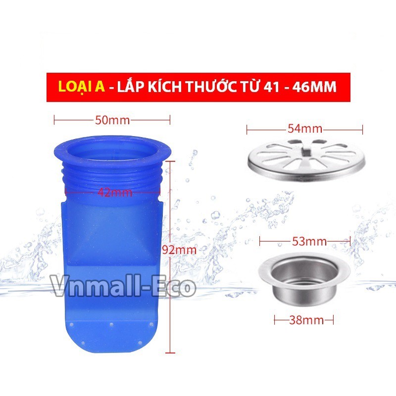 [FULL SIZE] Phụ kiện Silicone lắp thoát sàn chống mùi hôi ngăn vi khuẩn trào ngược