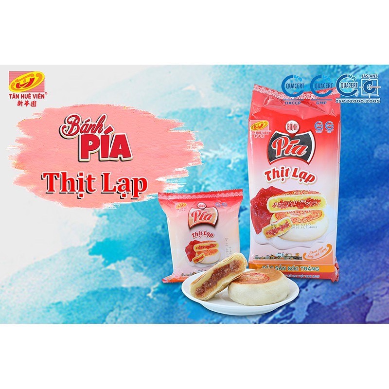 [ 1 Bịch 4 Cái ] Bánh Pía Thịt Lạp 400g Tân Huê Viên - DING DING FOOD