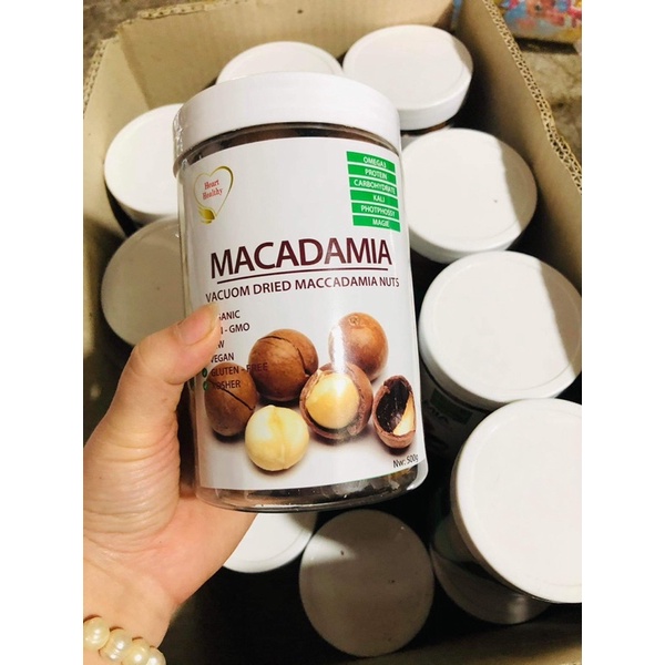 [Xả Kho] 500gr Hạt Mắc Ca sấy nứt ăn liền đặc sản Tây Nguyên (Tốt cho mọi lứa tuổi, có thay đổi mẫu vỏ)