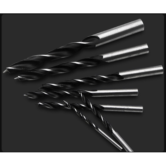 [ SỈ - LẼ ] Bộ 8 mũi khoan gỗ . Mũi khoan gỗ bằng thép tốc độ cao HSS thiết kế 3 cạnh tăng độ chính xác