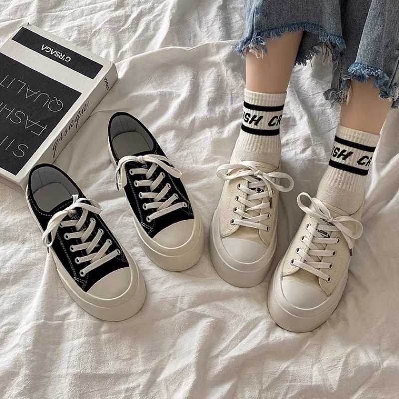 Giày sneakers ulzzang phong cách Hàn Quốc form basic