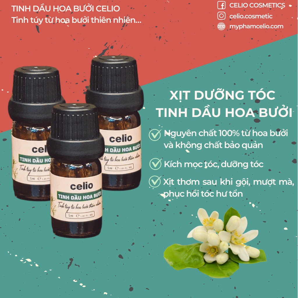 Tinh Dầu Dưỡng Tóc CELIO NGUYÊN CHẤT Dầu dưỡng tóc ngăn rụng tóc hỗ trợ mọc tóc và xịt thơm tóc AZOKA SHOP