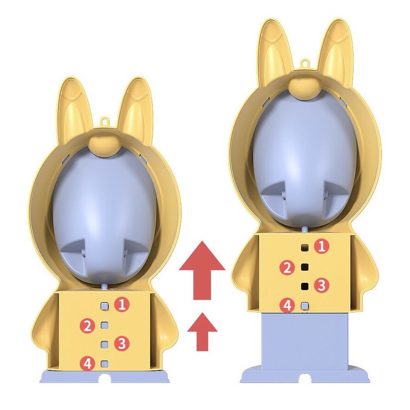 Bồn tiểu đứng cho bé trai hình thỏ siêu xinh