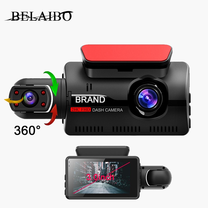 Camera Hành Trình Xe Hơi 2 Thấu Kính HD1080P 3.0inch IPS Ghi Hình Ban Đêm Kèm Phụ Kiện