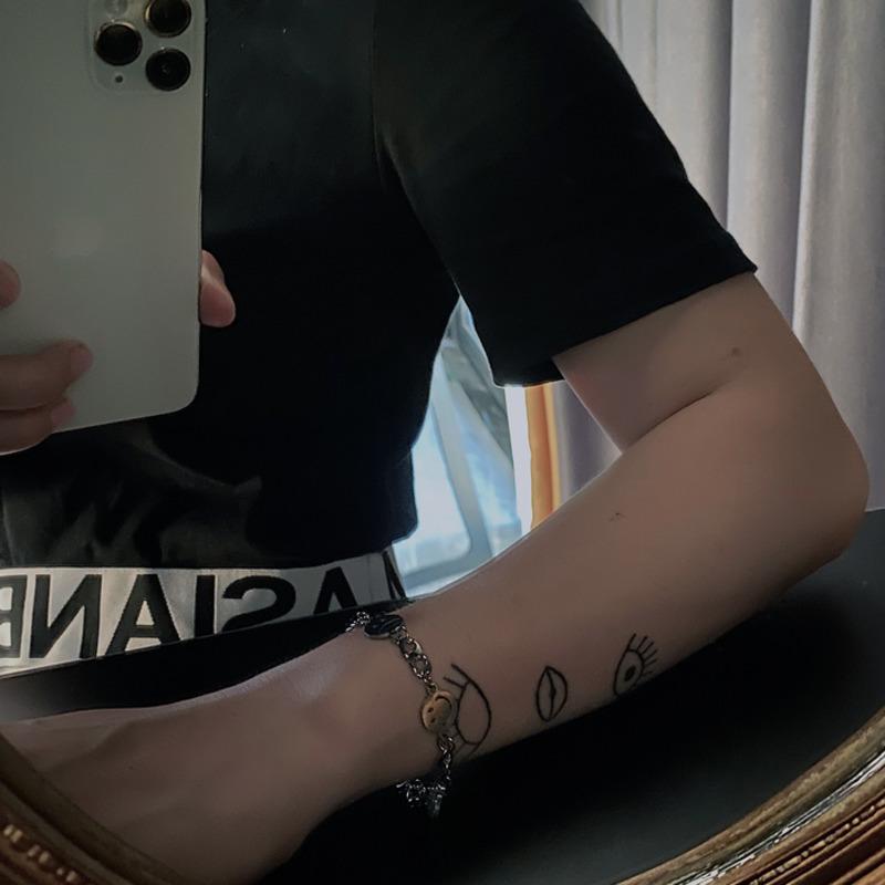 Vòng Tay Thép Titan Họa Tiết Mặt Cười Dễ Thương Phong Cách Hiphop 19158