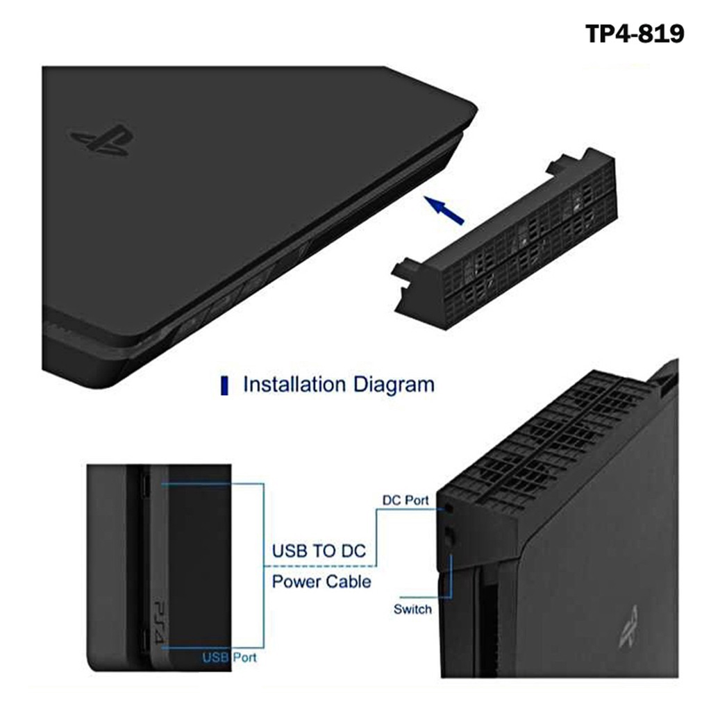 Quạt Tản Nhiệt Thông Minh Cho Sony Playstation 4 Ps4 Slim