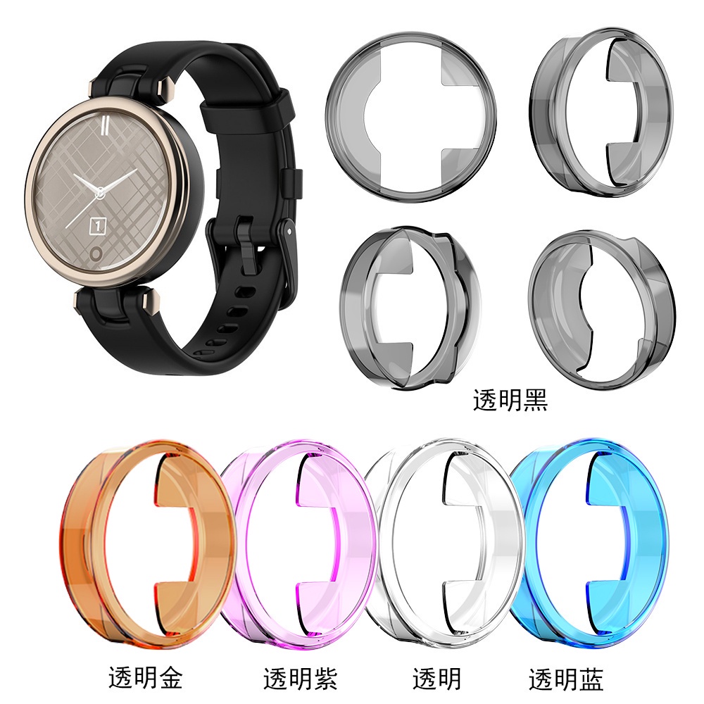 Ốp tpu trong suốt bảo vệ màn hình 5 màu cho đồng hồ Garmin Lily