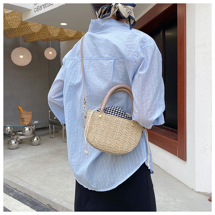 Túi đeo vai IELGY đan cói đựng điện thoại di động phong cách trẻ trung ngọt ngào cho nữ