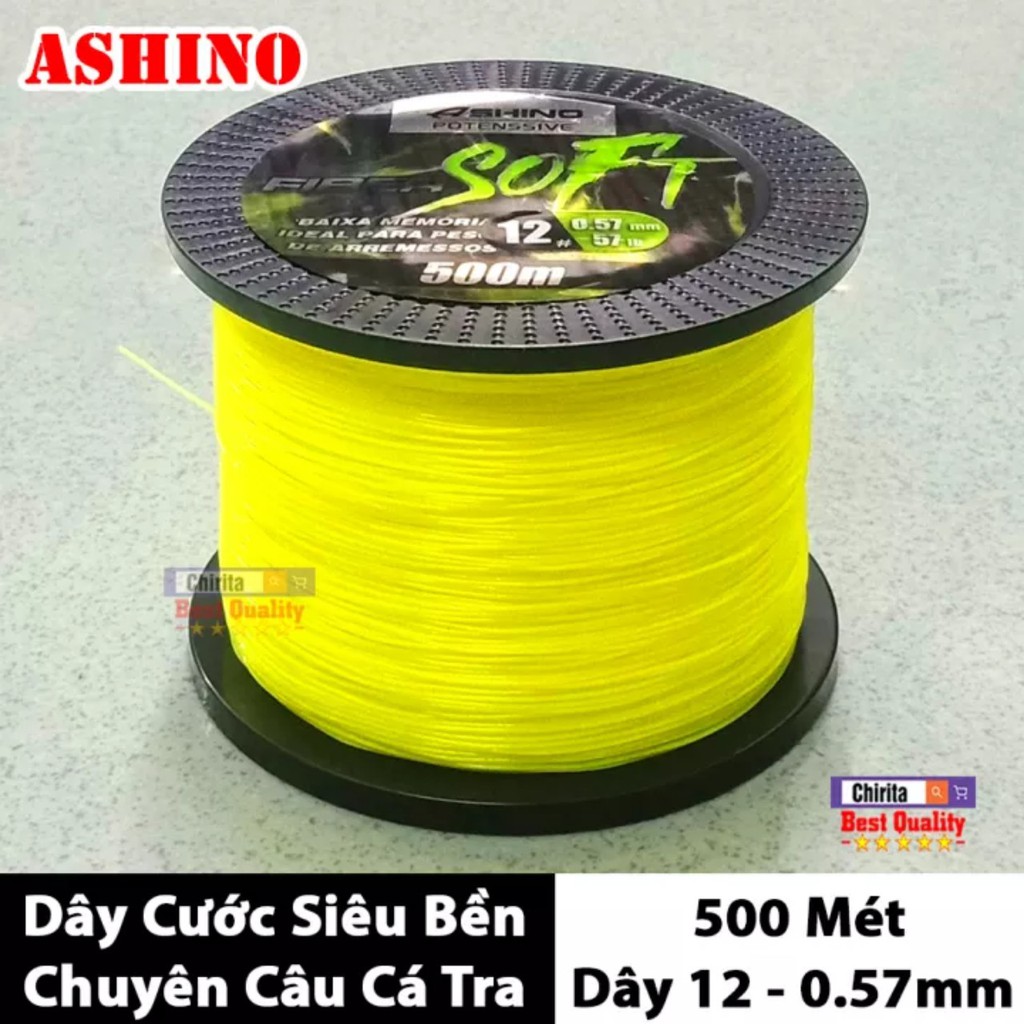 Dây Cước Siêu Bền Ashino Soft 500m 0.52mm 0.57mm 0.62mm chuyên tra