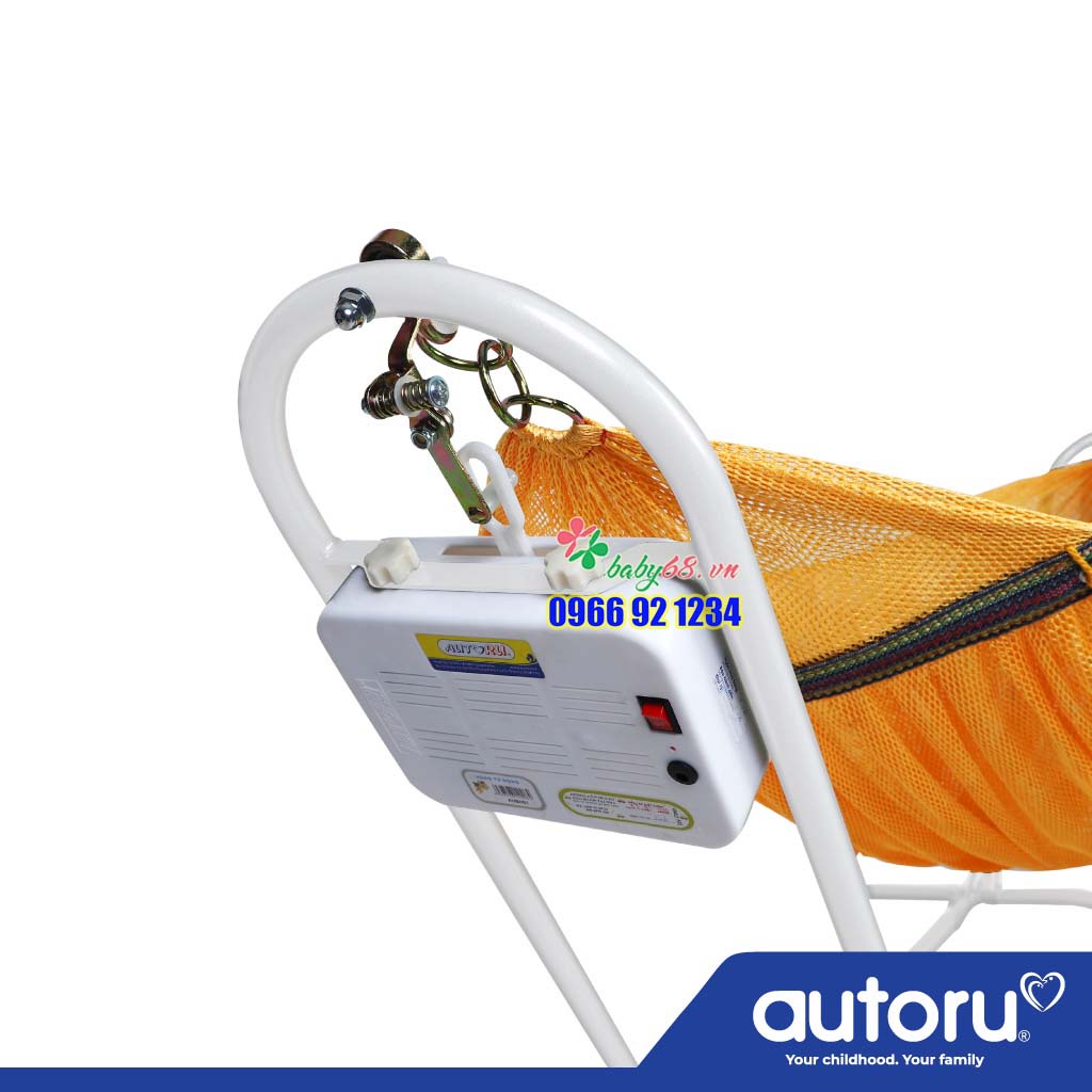 Võng Có Máy Đưa Tự Động Cho Bé - AUTORU - Mạnh Mẽ, Giảm Sốc, Đều Và Êm - AUBH01