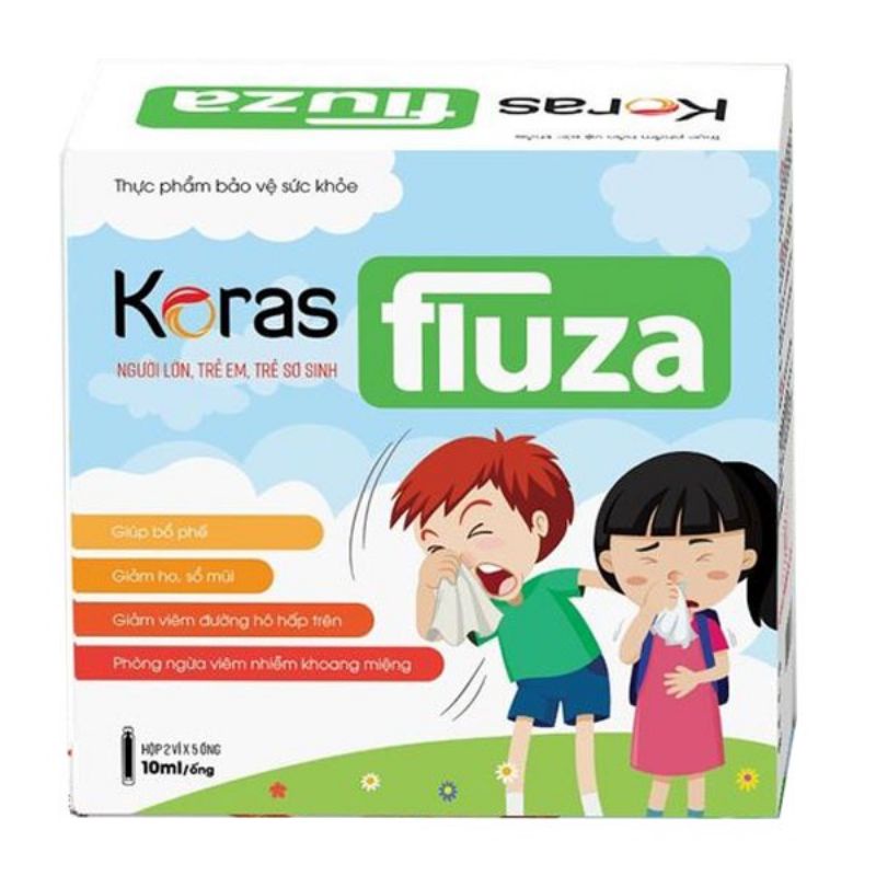 Koras Fluza bổ phế, giảm ho, long đờm, hắt hơi, sổ mũi