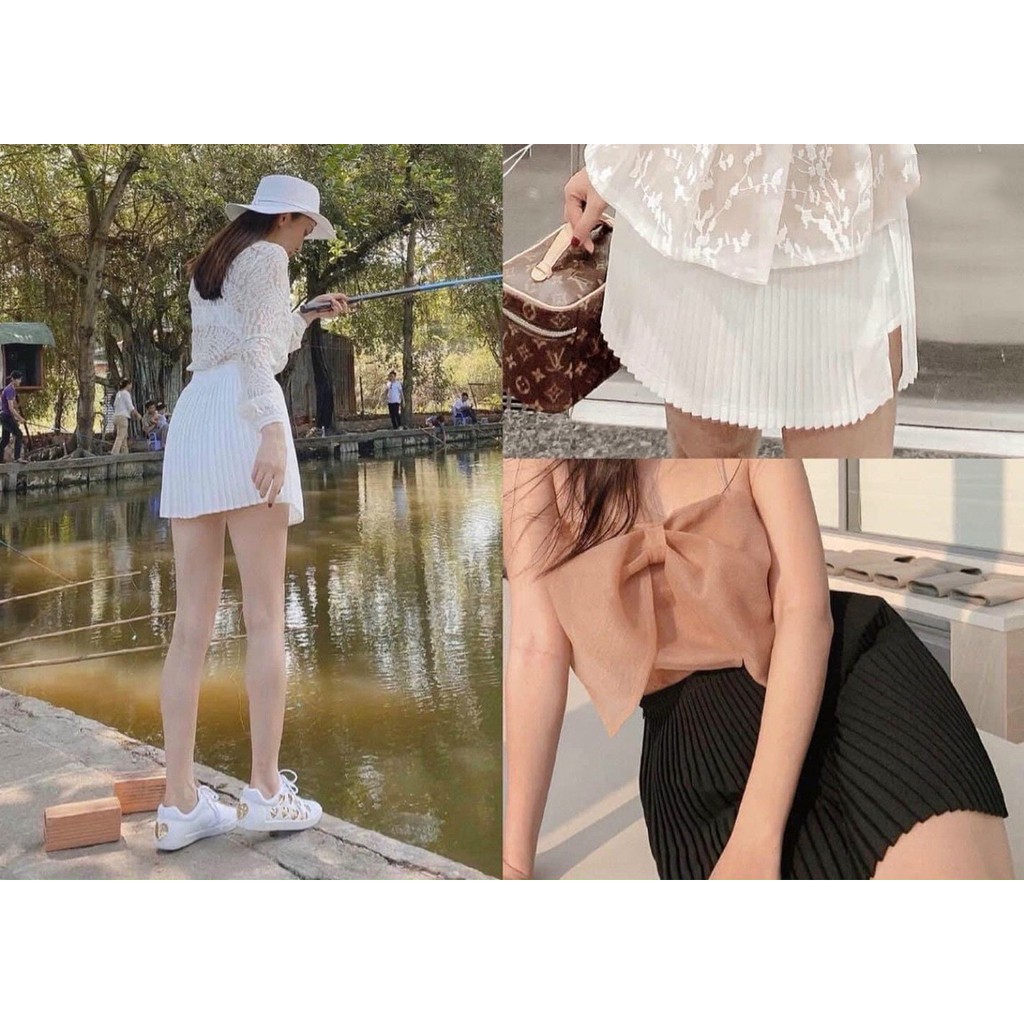 Chân váy xếp ly cao cấp ( Trắng, đen) | BigBuy360 - bigbuy360.vn