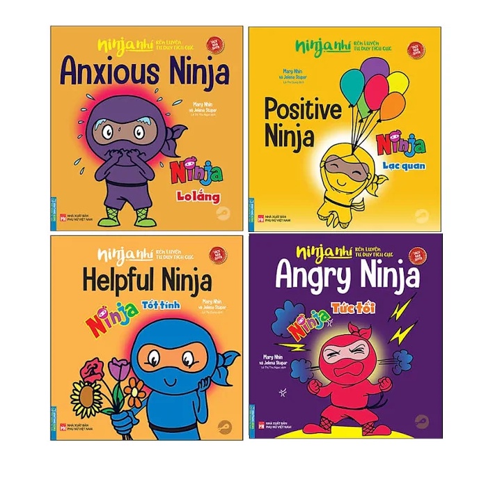 Sách - Combo Ninja nhí - Rèn luyện tư duy tích cực (sách bản quyền)(song ngữ)(5 cuốn)