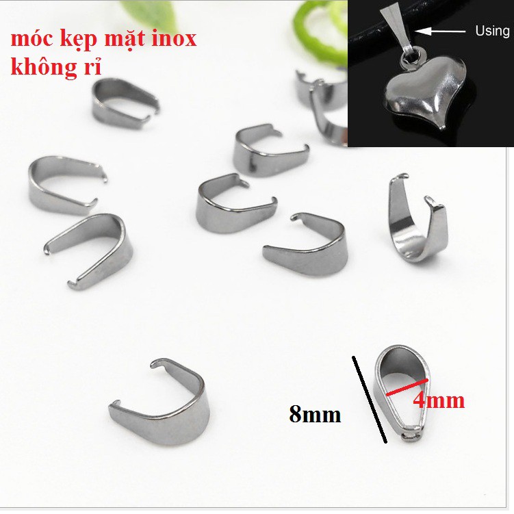 5-10 cái móc kẹp mặt dây chuyền inox không rỉ