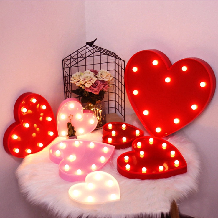 【HÀNG SẴN】Đèn LED hình trái tim để bàn trang trí DECOR  phòng ngủ , quà tặng lễ tình nhân, VALENTINE MOXI.