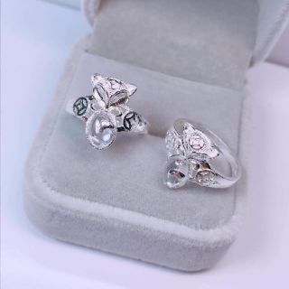 Nhẫn bạc ta hồ ly đá phong thủy