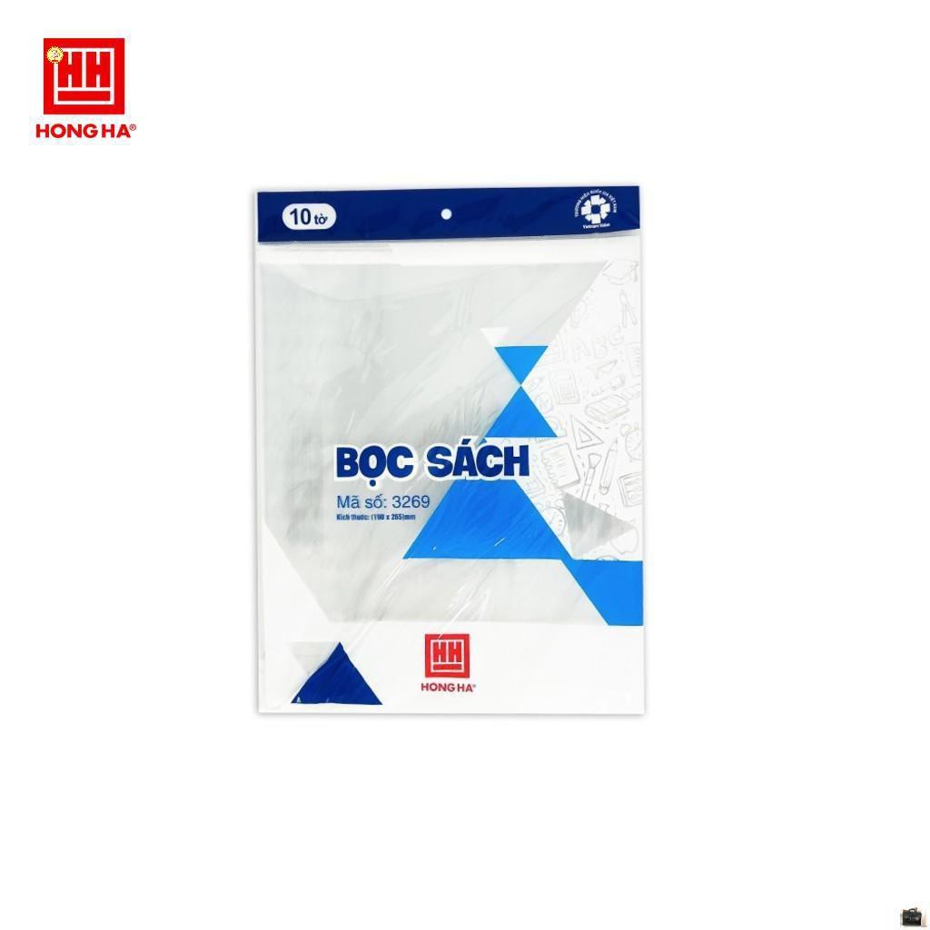 [Siêu zale] Bọc sách nylon Hồng Hà (190x265mm) 3269 tập 10 chiếc