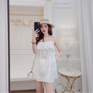 Áo dây trắng pha bèo ngực hot hit