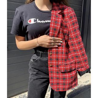 Áo Thun Cotton Tay Ngắn Thêu Chữ Champion Chất Lượng Cao