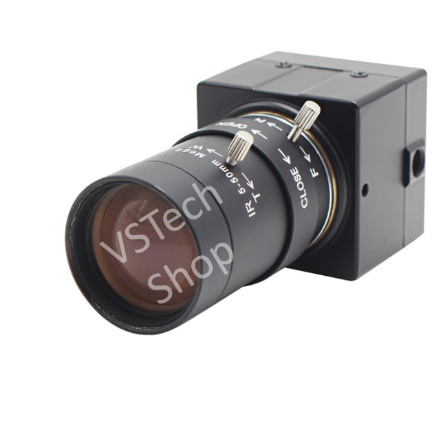 Camera/Webcam công nghiệp 08 MP -Ống Kính 5-50mm Varifocal CS