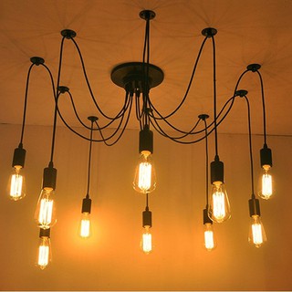 Dây đèn thả 10 nhánh kèm 10 bóng Edison