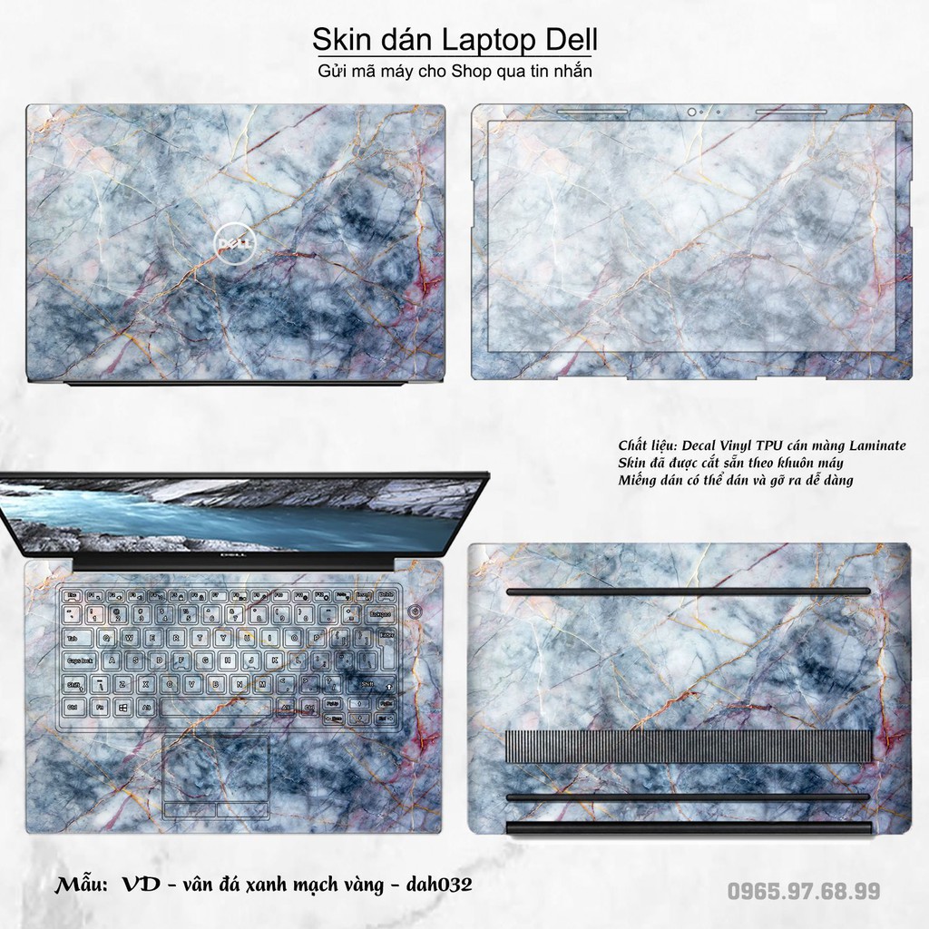 Skin dán Laptop Dell in hình vân đá nhiều mẫu 2