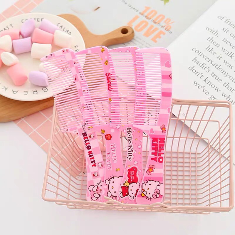 LƯỢC CẦM TAY KITTY MÀU HỒNG DỄ THƯƠNG ULZZANG