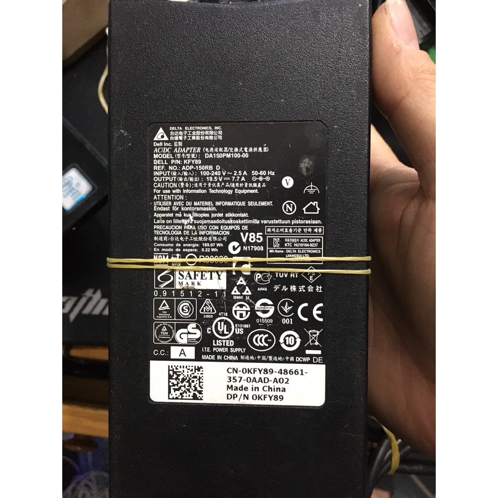 CHÍNH HÃNG QUA SỬ DỤNG BỘ NGUỘ ĐIỆN SẠC ADAPTER LAPTOP DELL 19.5V 6.7A 19,5v 6,7a 130W